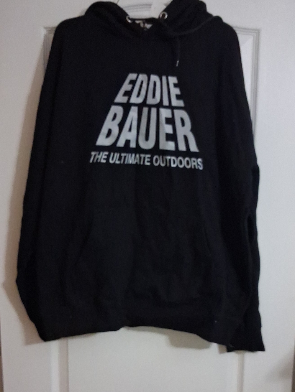 Eddie Bauer Black Hoodie with White Logo
